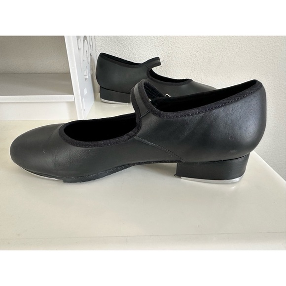 Capezio Women’s 3800 Mary Jane Heeled Buckle Tap Dance Shoes Black Noir Silver - Picture 4 of 9